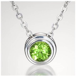 100% Natural 6 carat Peridot Silver Pendant without chain by CEYLONMINE