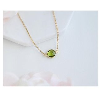 Sterling Gold Plated Peridot Pendant 7.5 ratti Moti Locketwithout chain by CEYLONMINE