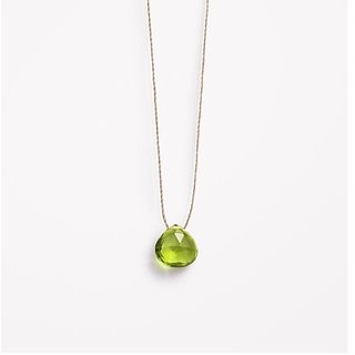 100% Natural 7 carat Peridot Gold Plated Pendant without chain by CEYLONMINE