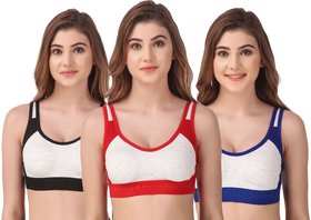 Sport Bra for Gymwear and Regular Use Pack of 3