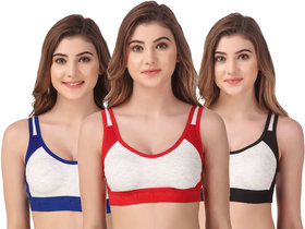 Stylish Sport Bra for Exercise for Girls and Women Pack of 3