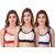 Non Padded Daily Workout Sports Gym Bra Combo- Pack of 3