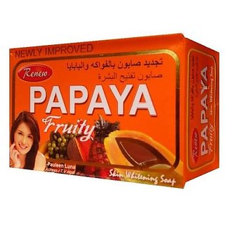 Renew Papaya Fruity Soap For Skin Whitening  Lightening - 135 Grams