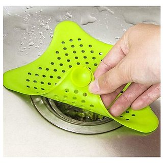 Right traders  Hair Catcher Rubber Bath Sink Strainer Shower Drain Cover Trap Basin (Multicolor).