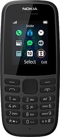 Nokia 105 SS Single Sim Feature Phone (Black)