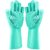 Silicone Dish washing gloves adopted 100 food grade silicone, it is naturally antibacterial not porous like  regular sp