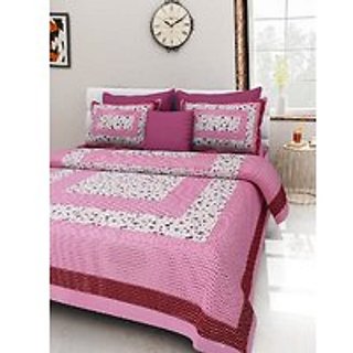 Double Bed Sheet With 2 Pillow Covers - (82 Inch X 92 Inch