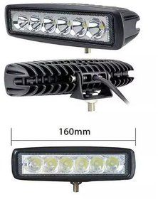 Generic 6 Led Sleek Bar Fog Light Drl For All Cars And Bikes Universal Fitting