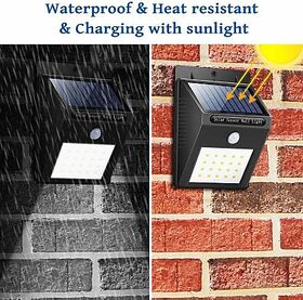 Solar Motion Sensor Wall Light for Outdoor Use with Multiple LEDs - Pack of 2 PCs