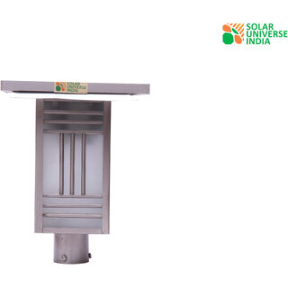 Solar Gate Exterior Outdoor Light with AC Charging, Inbuilt Battery  Solar Panel - Waterproof