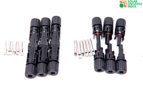 SUI Mc4 Connectors for Solar Panel (4 Pair, Black)
