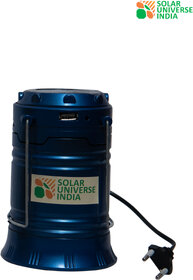 SUI Folding Lantern Led Solar Emergency Light Bulb With Mobile Charging Facility (Blue)