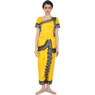 Odissi Odisha State Professional Dance Dress Costume Yellow