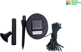 SUI Plastic Weatherproof Light, Inbuilt Battery  Solar Panel  (Black, 1-watt)