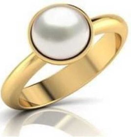 CEYLONMINE- 2.00 Ratti Gold Plating Original Stone Ring For Unisex