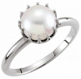 CEYLONMINE-Original Pearl Gemstone Sterling Silver Ring 3.00 Ratti Designer And For Unisex