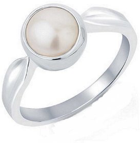 CEYLONMINE-Natural 3.00 Ratti Pearl Stone Sterling Silver Ring For Men&Women