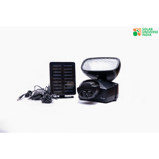 SUI Plastic Motion Sensor Security Light With Siren, Inbuilt Battery  Solar Panel  (Black, 2-watt)