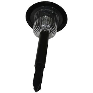 SUI Plastic Weatherproof Vintage Garden Lamp With 8 Leds, Inbuilt Battery  Solar Panel  (Black, 1-watt)