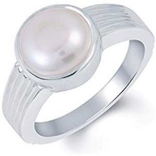 CEYLONMIE-Natural 3.00 Ratti Sterling Silver Pearl Stone A+Quilty Gemstone