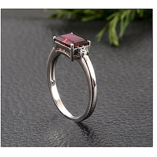 Certified Hessonite 2 Carat Astrological Stone silver Ring By CEYLONMINE