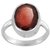 Certified Hessonite 3 Carat Astrological Stone Silver Ring By CEYLONMINE