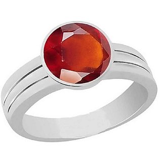 3.25 Ratti Natural IGI Lab Certified Hessonite Stone Silver Ring By CEYLONMINE