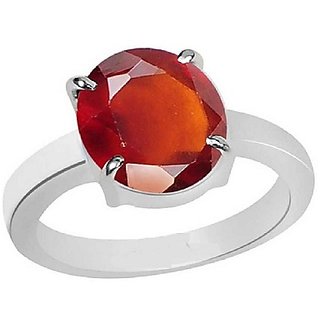 Hessonite Stone 3.25 Ratti Lab Certified Punchdhatu Silver Ring By CEYLONMINE