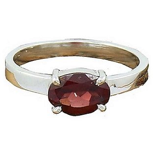 Hessonite Ring Natural Stone 3.25 Carat Silver RingBy CEYLONMINE