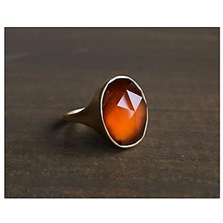 Hessonite 3.25 Ratti 100% Original Gemstone Asthdhatu Silver Ring By CEYLONMINE