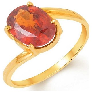 Hessonite Stone 3.25 Ratti Lab Certified Punchdhatu Gold Plated Ring By CEYLONMINE