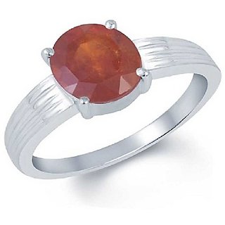 Hessonite Stone 3.25 Ratti Lab Certified Punchdhatu silver Ring By CEYLONMINE