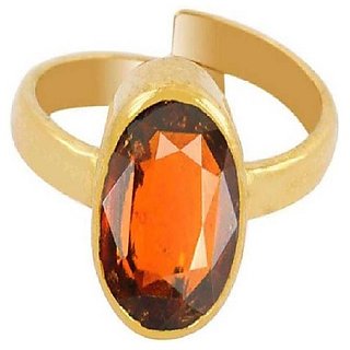 3.25 Carat natural and Eligent Hessonite Gold Plated Ring by CEYLONMINE