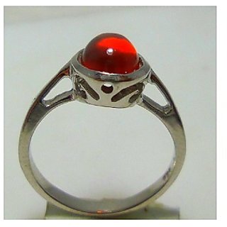 Natural & Unheated Stone Hessonite Stone 4 Ratti silver Ring by CEYLONMINE