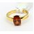 Original Natural Certified Hessonite 3.5 Carat Adjustable Gold Plated Ringby CEYLONMINE