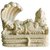 Marble Dust Handmade Vishnu J With Laxmi Statue For Home/ Mandir, 7x7x2cm, White