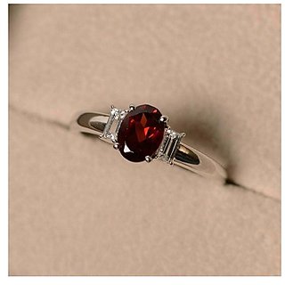 5 Carat Certified Hessonite silver Ring for Men  WomenBy CEYLONMINE