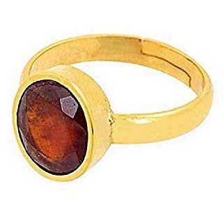 100% Real 5 Ratti Hessonite Gold Plated Ring by CEYLONMINE