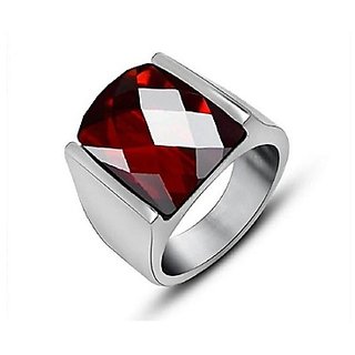 6.5 Ratti Natural Certified Hessonite silver Ring by CEYLONMINE