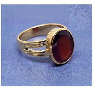 Natural Hessonite Stone Lab Certified Gold Plated 12.25 Carat Ring BY CEYLONMINE