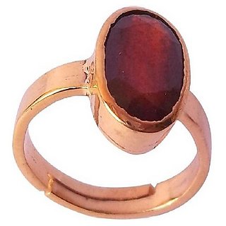 Natural 8 Carat IGI Lab Certified Hessonite Stone Gold Plated Ring by CEYLONMINE