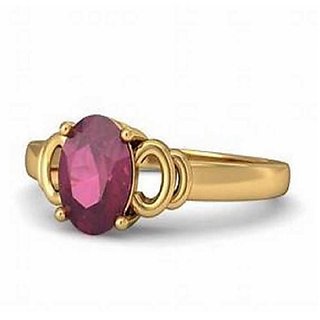 8 Ratti Hessonite Gold Plated Ring Astrological Stone by CEYLONMINE
