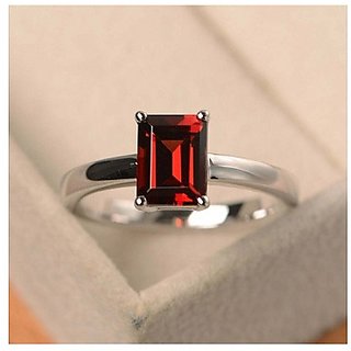 Hessonite  ADJUSTABLE 12.25 Carat  silver Ring By CEYLONMINE