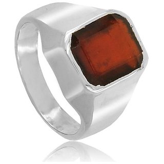 Natural Hessonite stone 8.5 ratti silver ring By CEYLONMINE