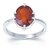Hessonite Ring with 100% Original 12.25 Ratti Lab Certified Stone silver Ring by CEYLONMINE