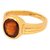 100% Original Hessonite Stone Lab Certified Stone 12.25 Ratti Gold Plated Ring by CEYLONMINE