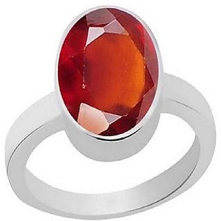 Hessonite Natural & Unheated Stone  8.25 Ratti Silver Ring by CEYLONMINE