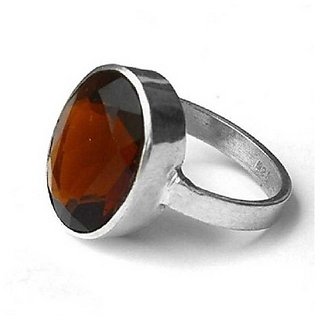 9.25 Carat natural and Eligent Hessonite Silver Ring by CEYLONMINE