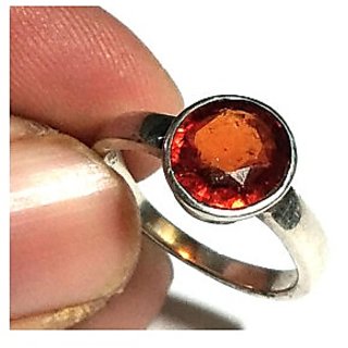 100% Real 9.25 Ratti Hessonite Gold Plated Ring by CEYLONMINE