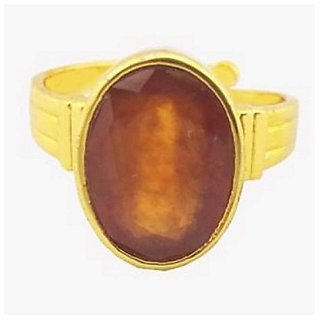 Natural Hessonite Stone Lab Certified Gold Plated 9.25 Carat Gold Plated Ring BY CEYLONMINE